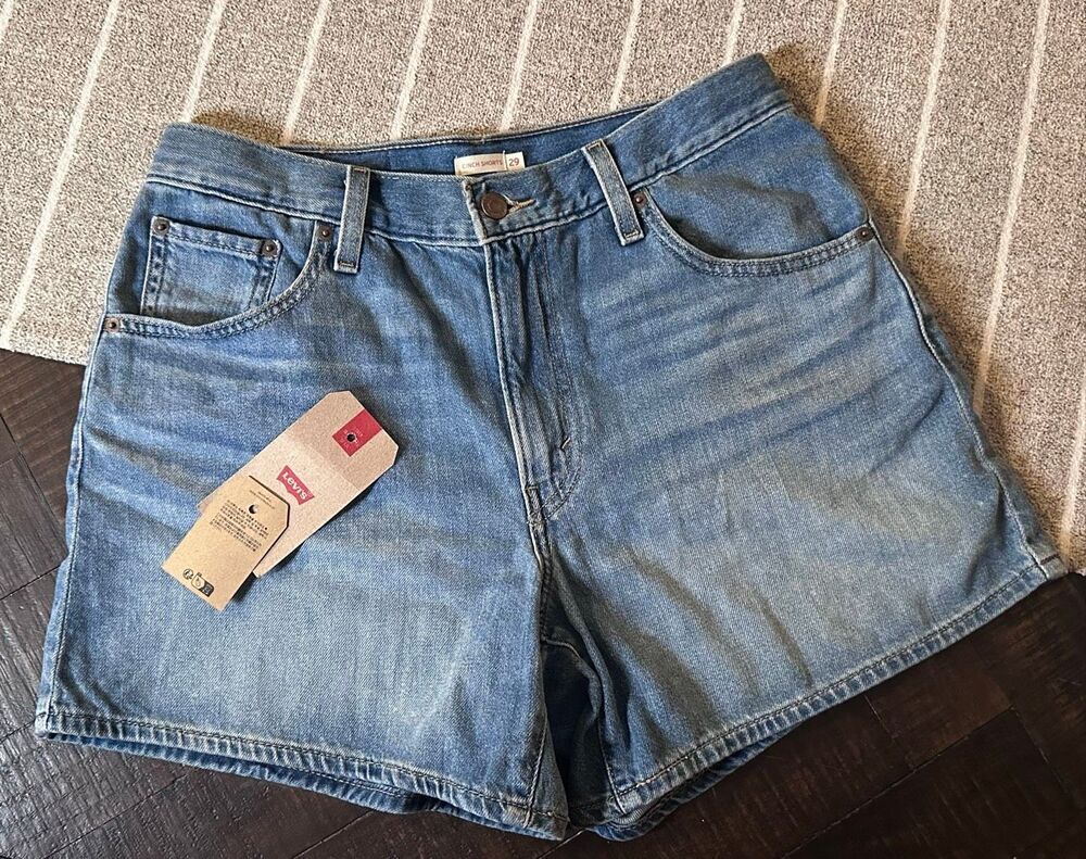 Levi's Cinch Waist Women's Light Blue Denim Jean Shorts